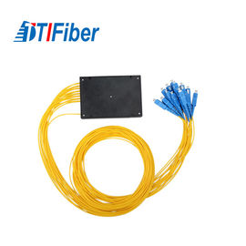 Sistem FTTX Kabel Audio Serat Optik Splitter SC / UPC 1x32 Mini PLC Coupler