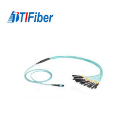 10 Gigabit 50/125 Multimode Fiber Optic Patch Memimpin OM4 Female 8 Core Jumper Cord